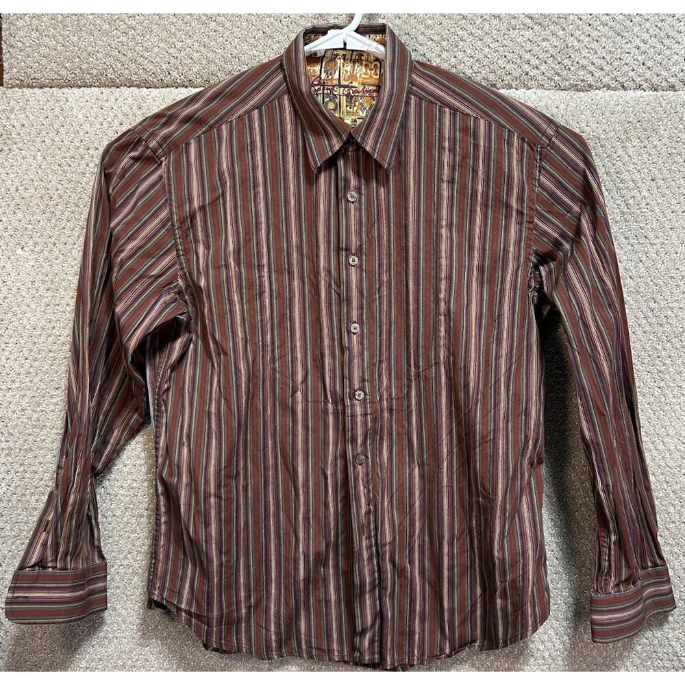 Robert Graham Long Sleeve Button‎ Down Multicolored Striped Size XL
